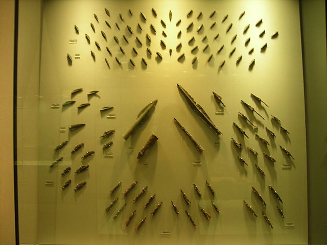 Iron spearheads and arrowheads excavated from Thermopylae source